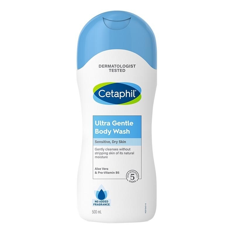 Cetaphil Ultra Gentle Body Wash - Fragrance Free, (Sensitive, Dry Skin) 500ml