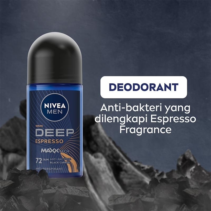 Nivea Men Deodorant Roll On Deep Espresso 50ml