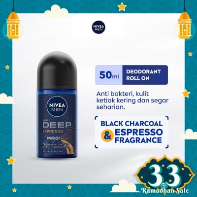 NIVEA Nivea Men Deodorant Roll On Deep Espresso 50ml