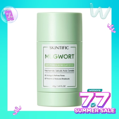 SKINTIFIC Skintific Mugwort Anti Pores & Acne Clay Stick 40g 