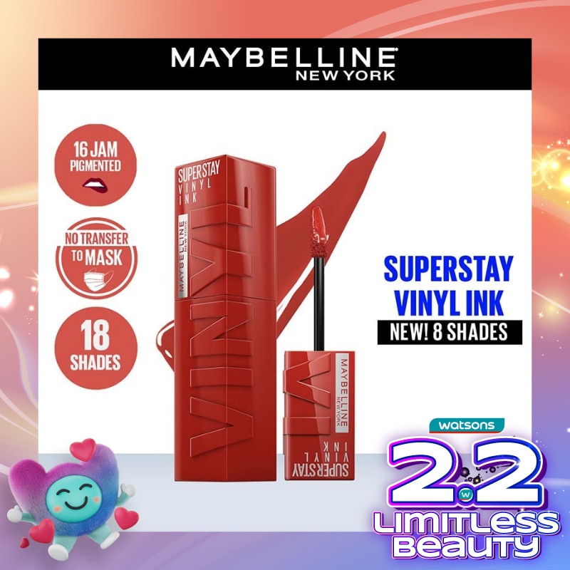 MAYBELLINE Superstay Vinyl Ink Tint Lip 61 Risky