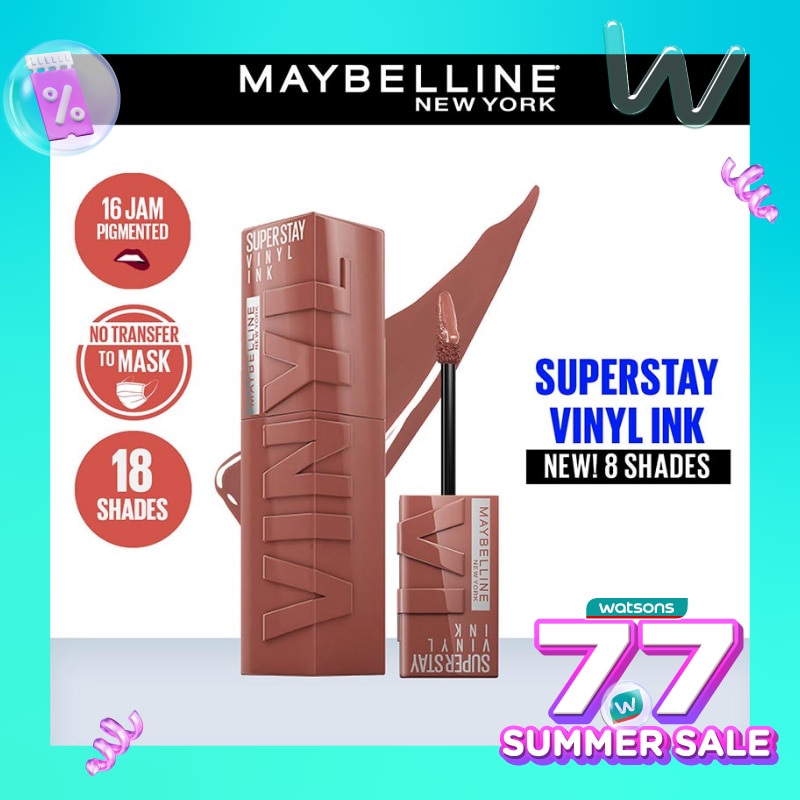 Promo Harga Maybelline Superstay Vinyl Ink 120 Punchy  - Watsons