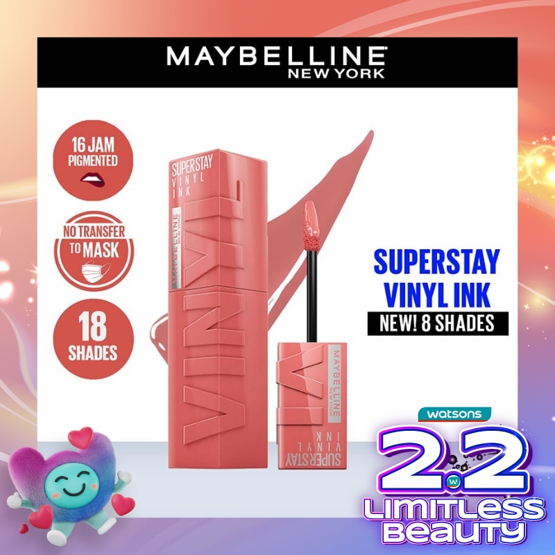 MAYBELLINE Superstay Vinyl Ink Tint Lip 100 Charmed