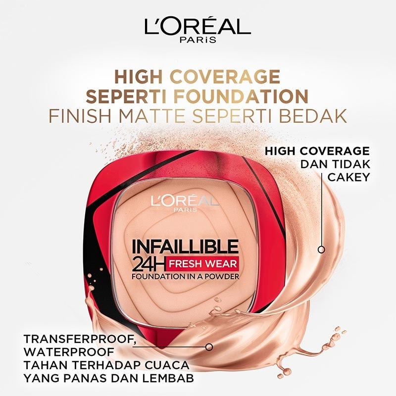 L'Oréal Paris Infallible 24h Fresh Wear Powder Foundation 020 Ivory