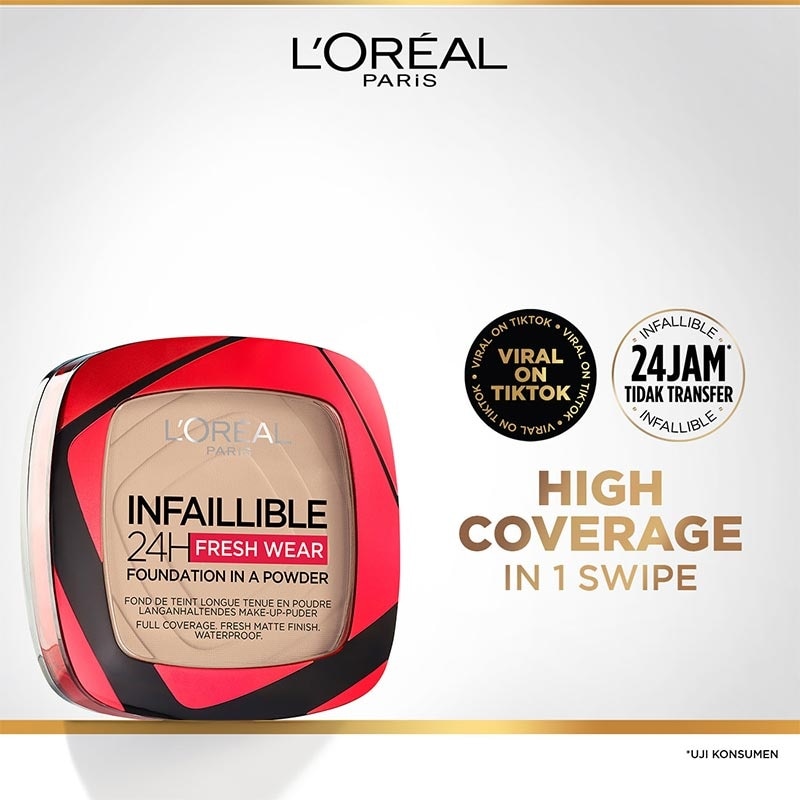 L'OREAL L'Oréal Paris Infallible 24h Fresh Wear Powder Foundation 020 Ivory