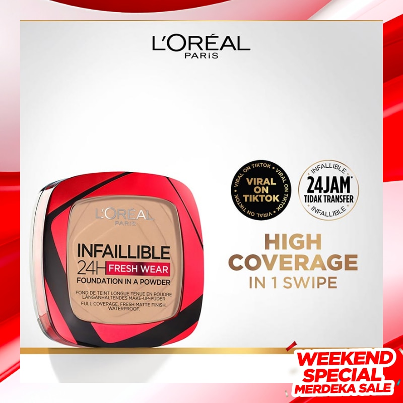 L'OREAL L''Oréal Paris Infallible 24h Fresh Wear Powder Foundation 130 True Beige