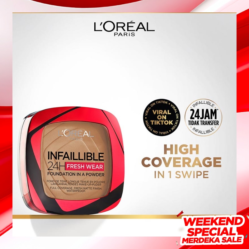 L''Oréal Paris Infallible 24h Fresh Wear Powder Foundation 140 Golden Beige