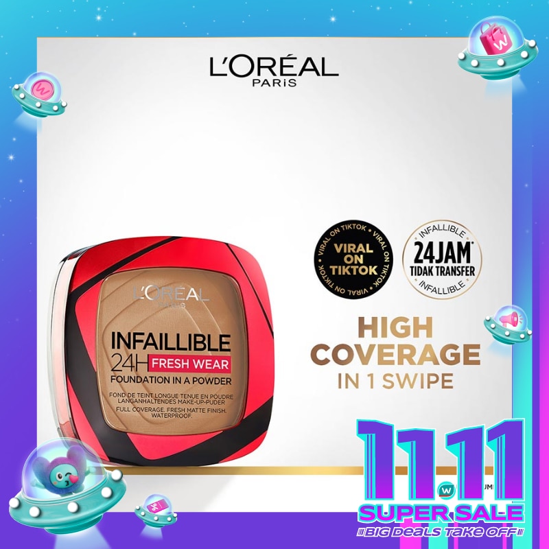 L'OREAL Infallible 24h Fresh Wear Powder Foundation 140 Golden Beige