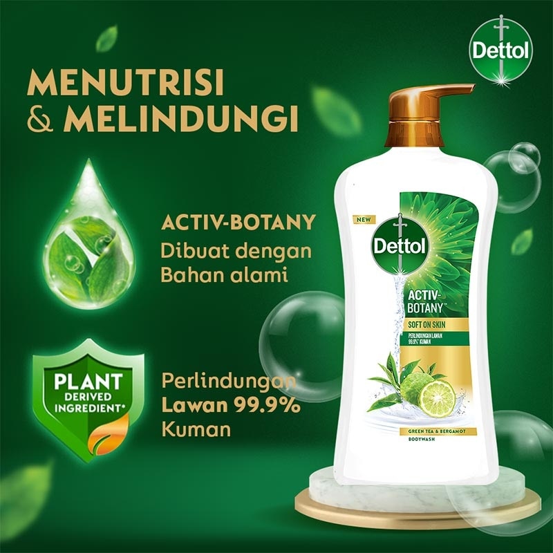 Dettol Body Wash Botanical Green Tea 370g