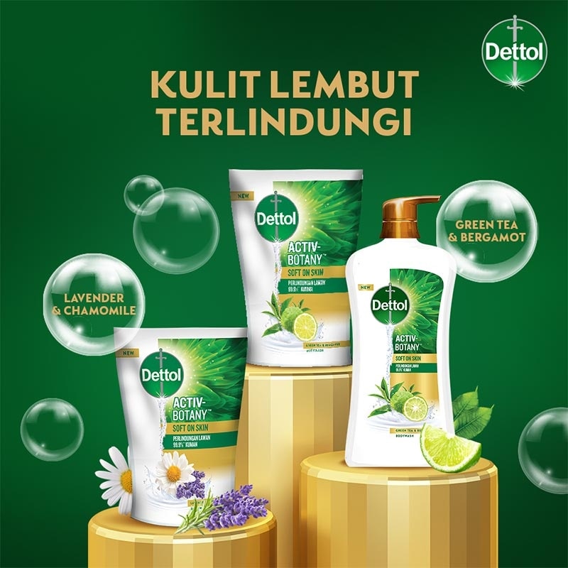 Dettol Body Wash Botanical Green Tea 370g