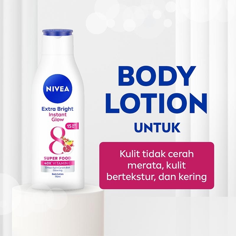 Nivea Extra Bright Instant Glow Body Lotion 190ml