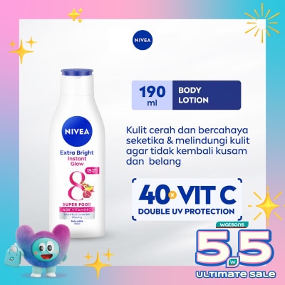 NIVEA - Nivea Extra Bright Instant Glow Body Lotion 190ml