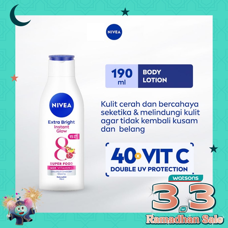 Nivea Extra Bright Instant Glow Body Lotion 200ml