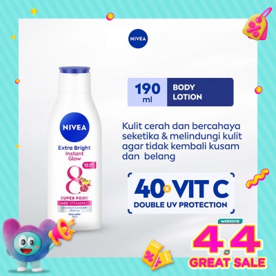 NIVEA - Nivea Extra Bright Instant Glow Body Lotion 190ml