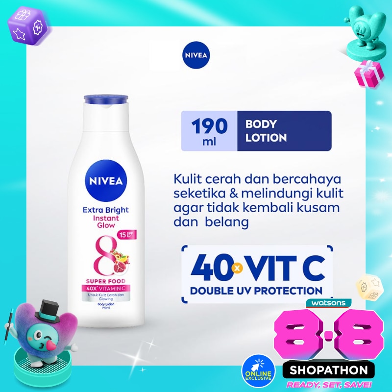 Nivea Extra Bright Instant Glow Body Lotion 190ml image