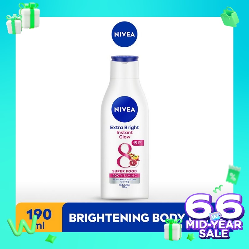 Promo Harga Nivea Body Lotion Extra White Instant Glow 200 ml - Watsons