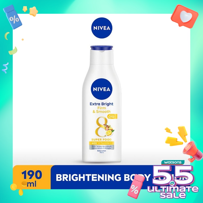 Promo Harga Nivea Body Lotion Extra White Firm & Smooth 200 ml - Watsons