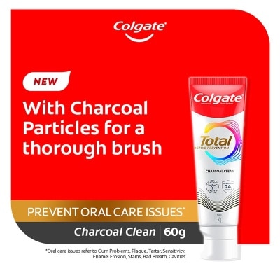 COLGATE - Colgate Total Charcoal Deep Clean Toothpaste 60g - Pasta Gigi
