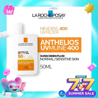 LA ROCHE POSAY - La Roche Posay Anthelios Fluid UVMune 400 SPF 50+ PA++++ 50ml - Sunscreen Kulit Normal/ Sensitif
