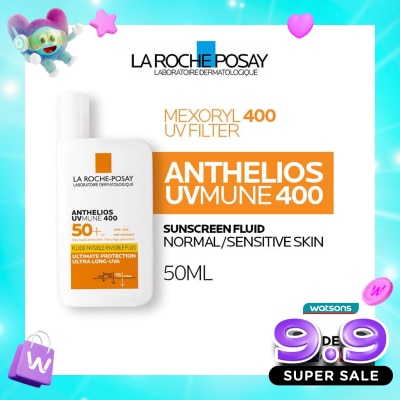 LA ROCHE POSAY - La Roche Posay Anthelios Fluid UVMune 400 SPF 50+ PA++++ 50ml - Sunscreen Kulit Normal/ Sensitif image