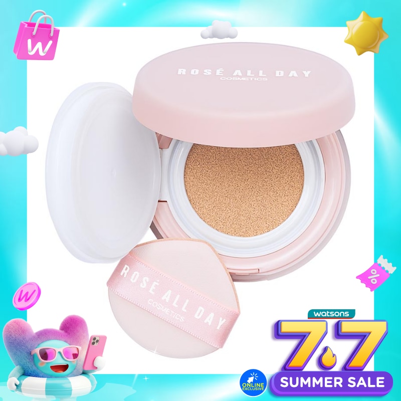 Rosé All Day The Realest Lightweight Essence Cushion Beige 15g