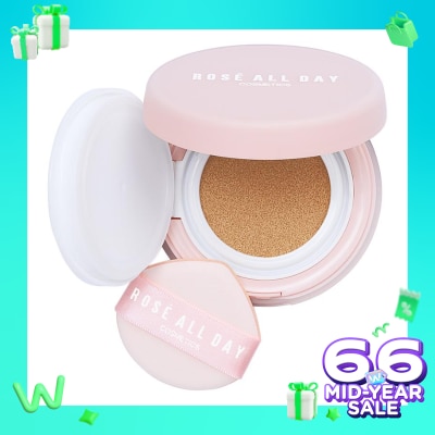ROSE ALL DAY Rosé All Day The Realest  Lightweight Essence Cushion Caramel 15g