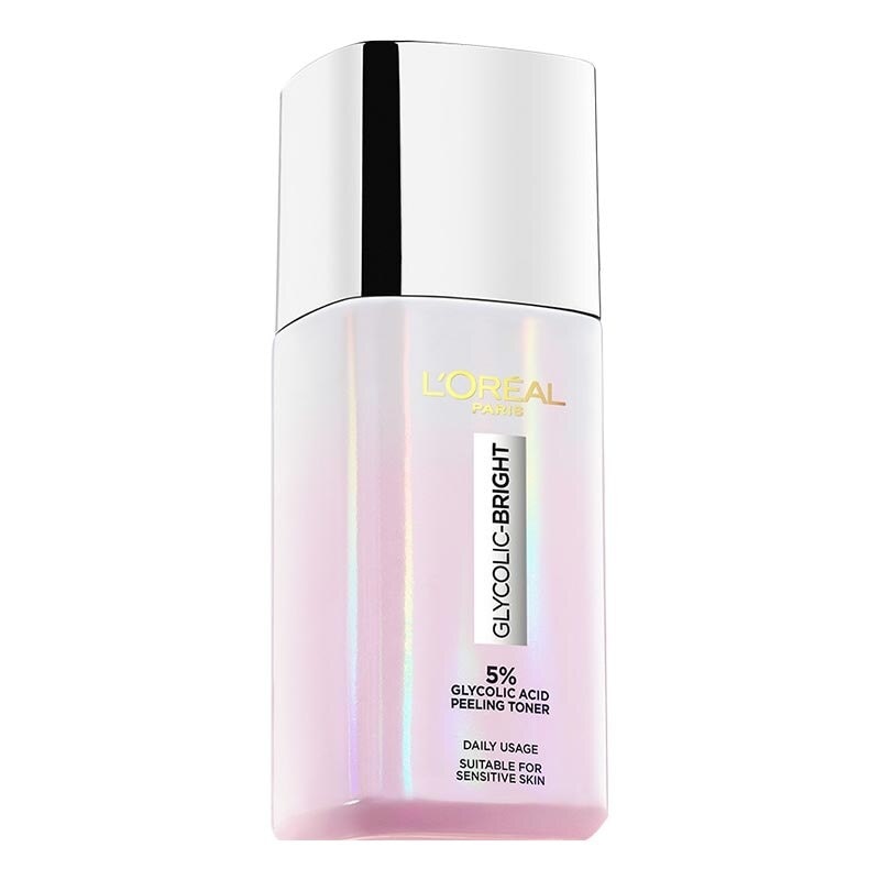 L’Oréal Paris Glycolic Bright Peeling Toner 65Ml Untuk Kulit Tampak Halus Bercahaya