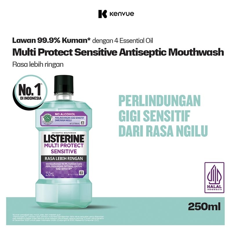 Listerine Mouthwash Multi Protect Sensitive 250Ml