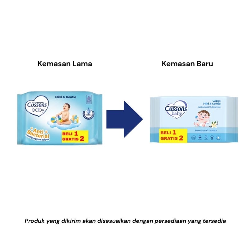 Cussons Baby Wipes Mild & Gentle 45'S