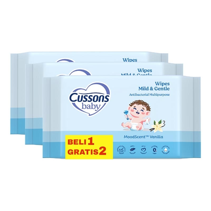 Cussons Baby Wipes Mild & Gentle 45'S