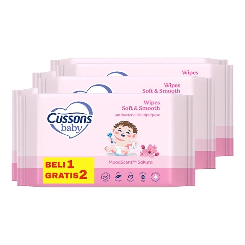 Cussons Baby Wipes Soft & Smooth 45'S