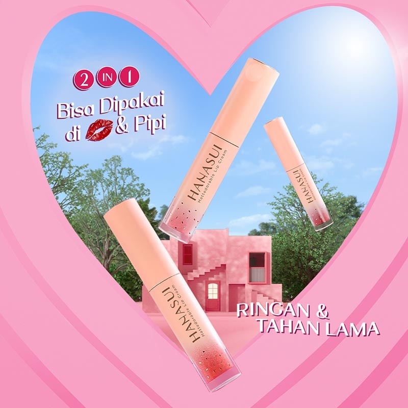 Hanasui Mattedorable Lip Cream Kiss #1