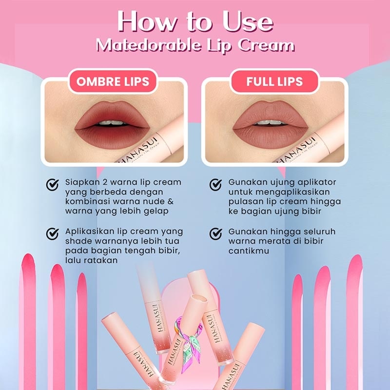 Hanasui Mattedorable Lip Cream Brick #11
