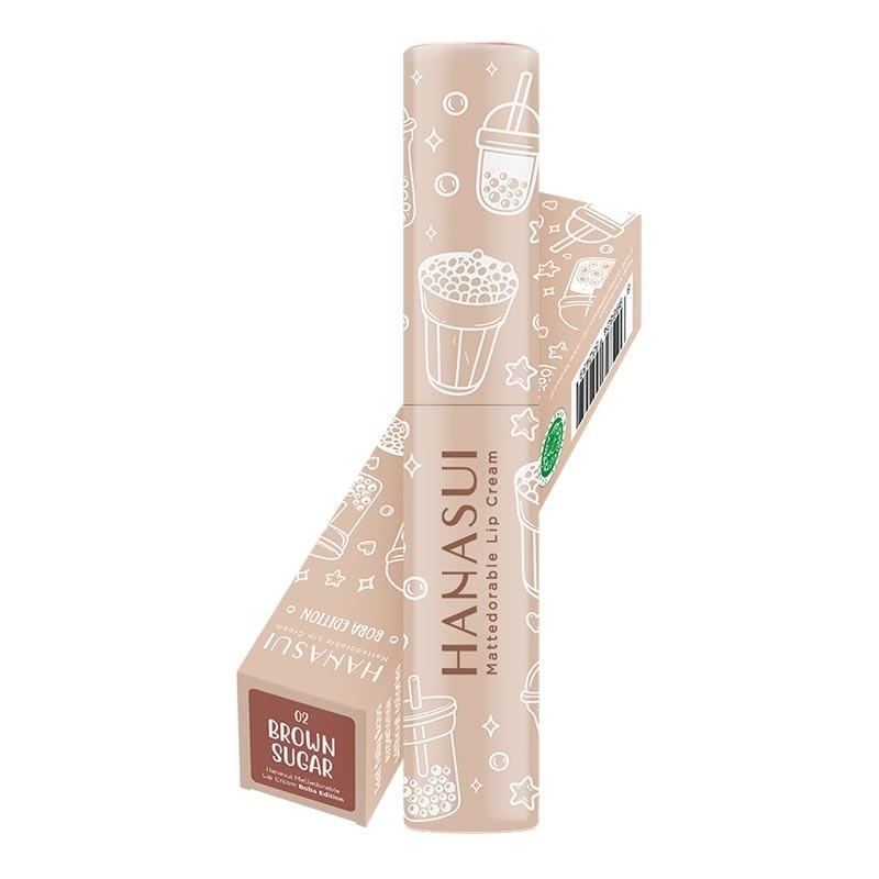 Hanasui Mattedorable Lip Cream Brown Sugar#2