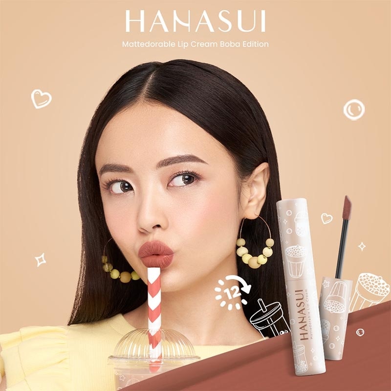 Hanasui Mattedorable Lip Cream Creamy Peach #5