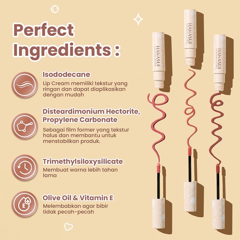 Hanasui Mattedorable Lip Cream Creamy Peach #5