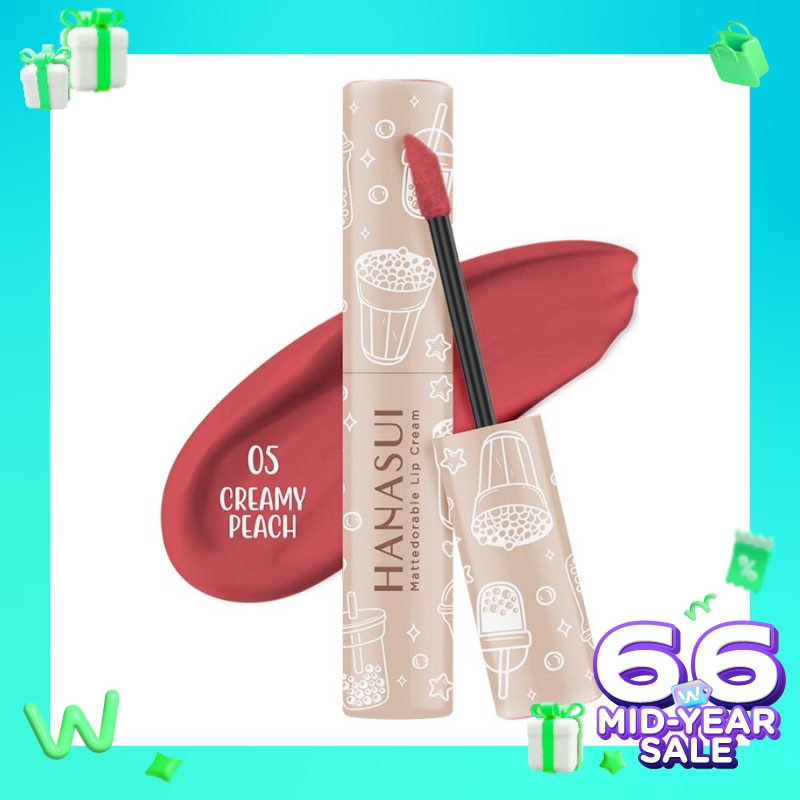 HANASUI Hanasui Mattedorable Lip Cream Creamy Peach #5