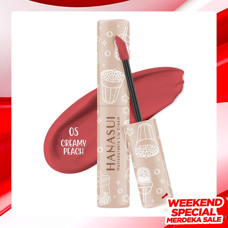 HANASUI Hanasui Mattedorable Lip Cream Creamy Peach #5