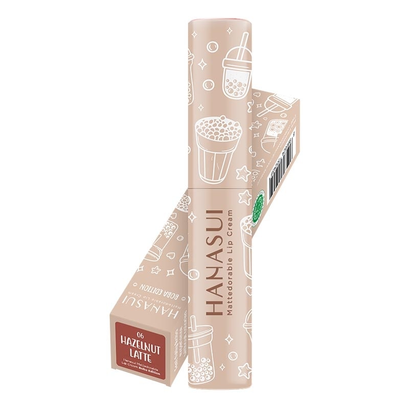 Hanasui Mattedorable Lip Cream Hazelnut Latte#6