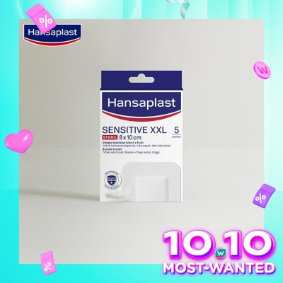 HANSAPLAST Hansaplast Sensitive Steril XXL 8 x 10cm 5pcs