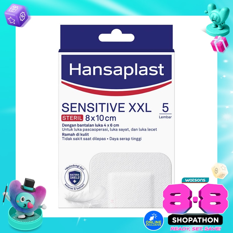 Plester Sensitive Steril XXL isi 5 Bantalan Kain Sensitif image