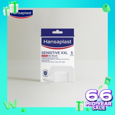 HANSAPLAST Hansaplast Sensitive Steril XXL 8 x 10cm 5pcs