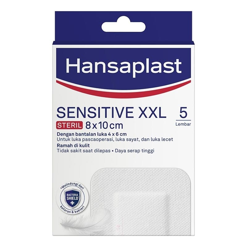 Hansaplast Sensitive Steril XXL 8 x 10cm 5pcs