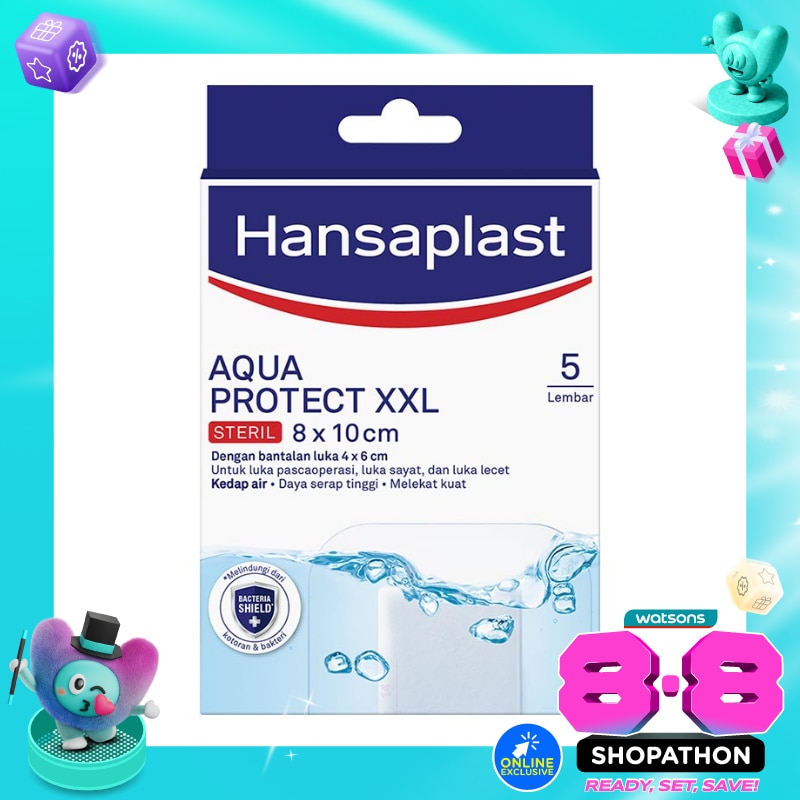 Plester Tahan Air Aqua Protect XXL isi 5 P3K Waterproof image