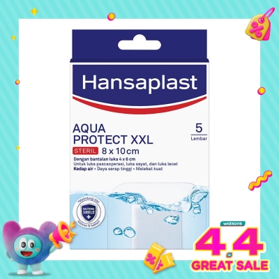 HANSAPLAST - Plester Tahan Air Aqua Protect XXL isi 5 P3K Waterproof