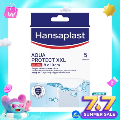 HANSAPLAST - Plester Tahan Air Aqua Protect XXL isi 5 P3K Waterproof