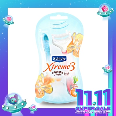 SCHICK Schick Intuition Extreme 3 Hawaiian Tropic 4's