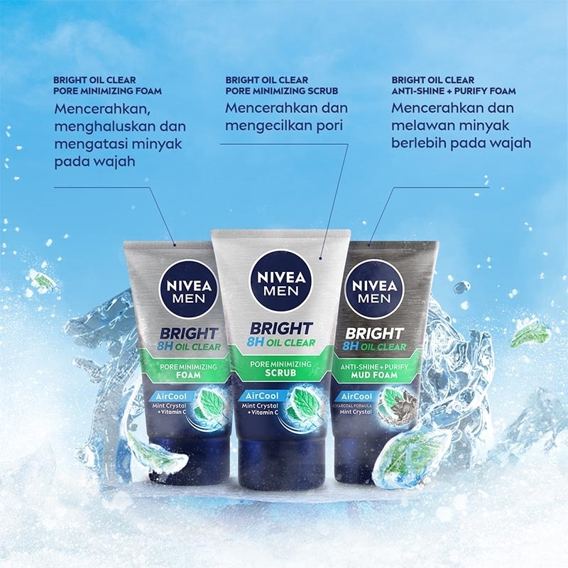 White 8Hr Oil Clear Anti-Shine Cooling Foam 100ml