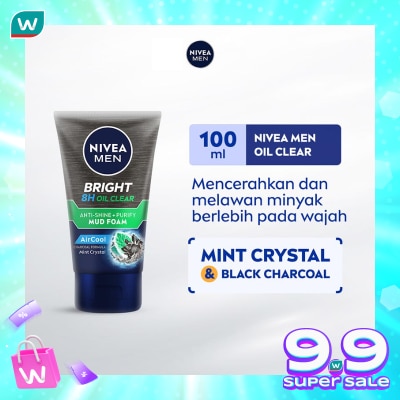 NIVEA White 8Hr Oil Clear Anti-Shine Cooling Foam 100ml