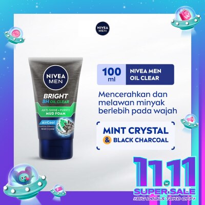 NIVEA White 8Hr Oil Clear Anti-Shine Cooling Foam 100ml